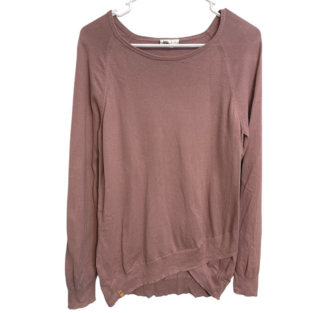 tentree Highline Cotton Acre Sweater L Mulberry Pink Organic Cotton Crossover